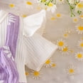 thumbnail image 5 of mgoYE Baby Girl Clothes Summer Newborn Daisy Bow Ruffle Short Sleeve Romper Jumpsuit Onesie Cute Infant Spring Outfit(Purple,9-12 Months), 5 of 9