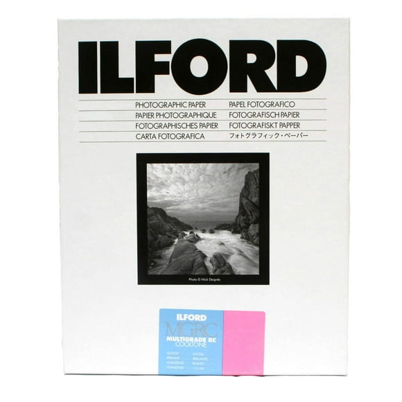 Papel para agrandar Ilford, multigrado, Cooltone, recubierto de resina RC