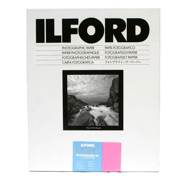 Papel para agrandar Ilford, multigrado, Cooltone, recubierto de resina RC