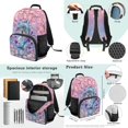thumbnail image 3 of ZUXONGSY Dolphin Hibiscus Cherry Blossom Print Lightweight Kids Backpack,Artistic School Bookbag Set with Lunch Box Pencil Case and Bottle Holder for Teens Boy and Girls Set 4 In 1, 3 of 6