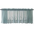 thumbnail image 1 of Lace Cafe Kitchen Ruffle Window Drape Valance Semi Transparent drape valance; Semi Voile Curtains Window Treatment, 1 of 9