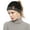 Black, variant on Women Ponytail Beanie Winter Warm Soft Knit Messy Bun Hat,Red