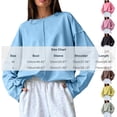 thumbnail image 2 of cocolona Womens Loose Casual Pullover Sweatshirts Crew Neck Long Sleeve Solid Color Fall Tops, 2 of 7