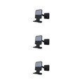 thumbnail image 1 of crativent Phone Holder Wall Self Adhesive Adjustable Cellphone Stand Organizer 90 Degree Rotation Retractable Rack Bathroom Black 3Set, 1 of 6