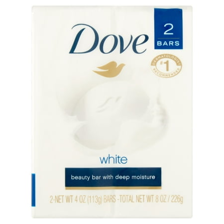 Dove White Beauty Bar with Deep Moisture, 4 oz, 2 count - Walmart.com