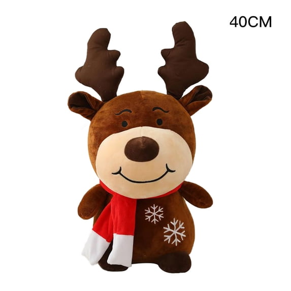 Cute Santa Claus Elk Plush Doll Toy Soft Filled Animal Pillow Child Birthday Christmas Gift Desktop Decorations