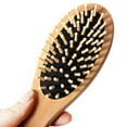 thumbnail image 2 of LIFKOME Bamboo Paddle Brush 1Piece Anti Static Scalp Massage Comb For Fatigue Alleviation Home Use, 2 of 6