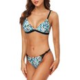 thumbnail image 3 of Attraco Women's Triangle Bikini High Cut Swimsuit V Neck Two Piece Swimsuit, 3 of 6