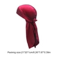 thumbnail image 4 of Sonducket Paquete de 6 diademas de terciopelo, gorro de pirata de color brillante, gorro de pelo de una sola capa Sombreros Vino rojo, 4 of 5