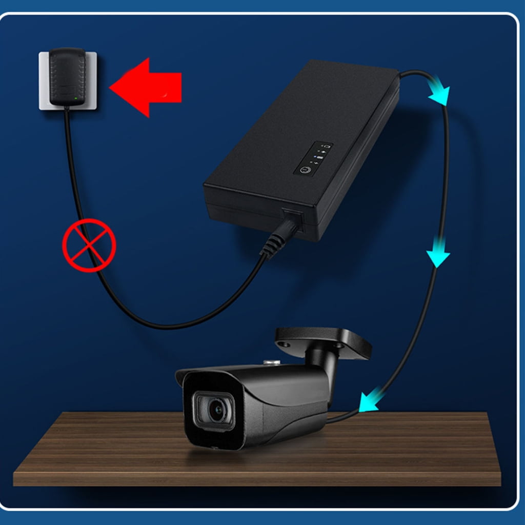 UPS 12V 3A Battery Backup and Surges Protector, 8000mAh Backup Battery Power Supply, Datalines Protections