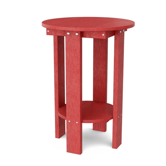 Wildridge Heritage Balcony Table, Cardinal Red - Outdoor Weather Resistant Recycled Plastic Furniture for Patio