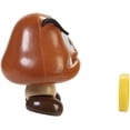 thumbnail image 3 of Super Mario Bros Collectible Goomba Action Figure with Coin, Brown, 4", 3 of 3