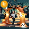 thumbnail image 4 of Costway 8 Ft Tall Halloween Inflatable Dead Tree Archway Decor w/ Bat Ghosts & LED Lights, 4 of 11