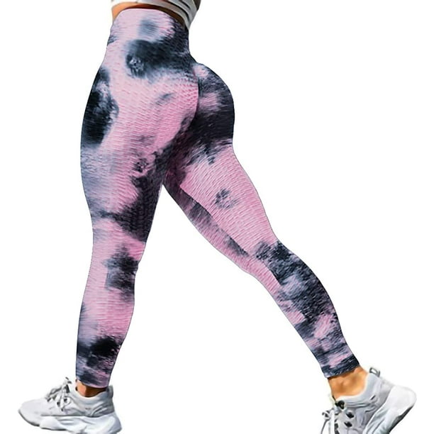 Women TikTok Butt Lift Leggings Anti-Cellulite High Waist Tie Dye Yoga Pants