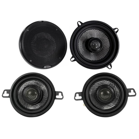 Pair American Bass SQ 5.25" SQ 3.5" Car Audio Speakers with Neo Swivel Tweeters