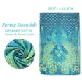 thumbnail image 2 of Wrapables Lightweight Vibrant Spring Chiffon Scarf, Peacock Blue, 2 of 6