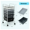 thumbnail image 3 of 6 Drawer Rolling Storage Cart, Art Cart Organizer for Kids, Utility Cart with Drawers on Wheels, Multi-functional Craft Cart for Home Office School Classroom (Gradient Grey, 6 Drawers), 3 of 8
