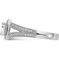 thumbnail image 4 of 14K White Gold Diamond Princess Semi-Mount Cushion Halo Engagement Ring (Size 7) Made In India rm2312e-075-waa, 4 of 6