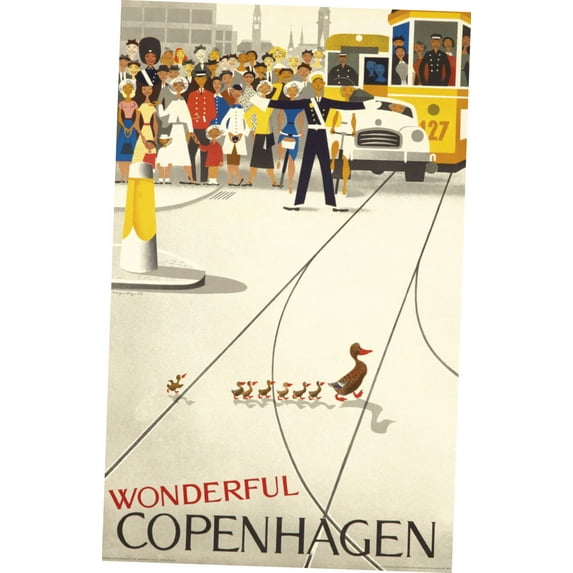 Z Posters Copenhagen Mini poster 11inx17in 11x17 poster Color Category: Multi, Unframed, Ages: Adults