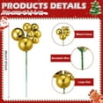 thumbnail image 2 of Dalrosia 8PCS Christmas Ball Ornaments on Wired Picks Shatterproof Xmas Ball Picks for Christmas Tree Vase Wreath Stairs Garland Decoration Supplies, 2 of 6