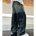 thumbnail image 4 of XXWXYD Boys Oversized 𝖸𝟤𝖪 Jeans Baggy Wide Leg Denim Pants Elastic Waist 2000s Retro Streetwear with Zipper Pockets Teens, 4 of 9