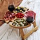 thumbnail image 5 of Wooden Outdoor Folding Picnic Table with Glass Holder 2 in 1 Wine Glass Rack, 5 of 8