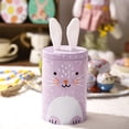 thumbnail image 4 of Easter Bunny Tin Decorative Box, Home Candy Jar Storage Gift Box, Metal Tin Bucket Ornament for Easter Treats Trinkets, Stackable Desktop Organizer, Purple, 4 of 6