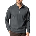 thumbnail image 2 of Yaoyar Quarter Zip Golf Pullover Men Dry Fit Long Sleeve Performance Wicking Mock Neck 1/4 Zip Pullover Mens Sweatshirt, 2 of 5