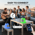 thumbnail image 6 of Smart Bluetooth Speakers with Colorful Lights , Outdoor Waterproof Speaker for Pool Garden and Outdoor Activities, Solar-Powered, Build in App Control,TWS Paring, 6 of 8