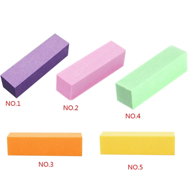 maskred 10Pcs/Set Sanding Sponge Washable Nail Buffers Files Sturdy Polishing Block Manicure Nail Art Tool Perfect Gift Pink