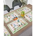thumbnail image 3 of Easter Placemats Set of 6, Gnome Easter Eggs Bunny Placemat for Dining Table Decorations, Pink Green Buffalo Plaid Place Mats, Spring Table Mats for Kitchen Dinner Seasonal Holiday Party Decor, 3 of 4