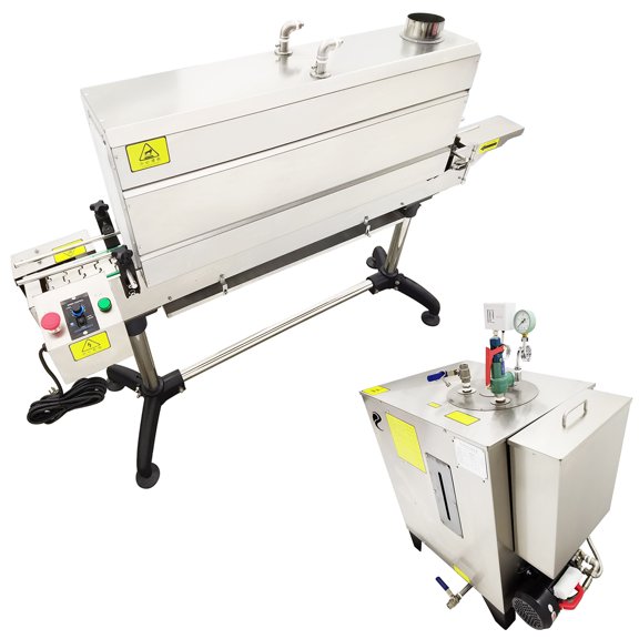220V Split Auto Steam Label Shrink Machine Bottle Sleeve Labeling Machine & 18KW Steam Generator