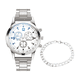 thumbnail image 1 of """2 Pzas Relojes De Cuarzo Casuales Impermeables Para Hombre Lab.G plateado fondo lanco """, 1 of 5