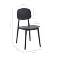 thumbnail image 3 of Set 4 Sillas de Comedor TOP LIVING de Plástico Respaldo Ovalado Negro, 3 of 8