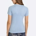 thumbnail image 3 of OSOLU Women Basic T-Shirt O-Neck Short Sleeve Tshirts Tee Solid Color Form Fit Workout Yoga Athletic Sports Tee Shirt Casual Tops Cute Dailywear, 3 of 4