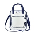 thumbnail image 4 of Eastsport Unisex Clear Double Handle Stadium Approved Tote, Blue Trim, 4 of 9
