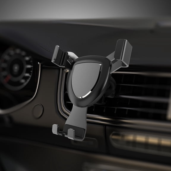 Kokovifyves Consumer Electronics Lightweight Alloy Gravity Car Phone Holder, Car Navigation Car Phone Holder, Thickened Silicone Pad