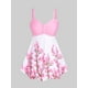 thumbnail image 1 of Tankini de Talla Extra con Estampado de Hojas Rosegal  Camisetas tallas grandes, 1 of 5