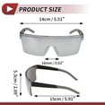 thumbnail image 4 of Gafas de montar de motocicleta Unique Bargains 1 Pc con lente tono plateado y marco negro, 4 of 6