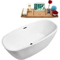 thumbnail image 3 of 67" Streamline N701BL Soaking Freestanding Tub and Tray With Internal Drain, 3 of 8