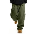 thumbnail image 4 of SAWOBUUN Men's Cargo Pants Baggy Parachute Trousers Loose Fit Streetwear Hip Hop Harem Pants for Daily Wear, 4 of 7