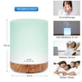 thumbnail image 6 of Sesnes 4 Timers & Safe Auto off Humidifier 300ml Oil Diffuser with Santal Diffuser Oil, Wood Grain Mint Green, 6 of 11