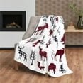 thumbnail image 2 of Safdie & Co.  Printed Wildlife Flannel Throw, 2 of 3
