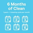 thumbnail image 4 of Dishwasher Cleaning Packs 6 Count Free & Clear Removes odor-causing residue Powered by oxy power, 4 of 7