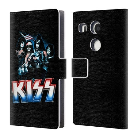 OFFICIAL KISS BAND POSTERS LEATHER BOOK WALLET CASE COVER FOR LG PHONES (Best Getaways From Nyc)