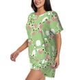 thumbnail image 2 of Goofa Cute Frog2 for Womens Cotton 2 Piece Pajamas Set Classic Short Sleeve Pjs Set Soft Button Down Sleepwear Loungewear-XX-Large, 2 of 7
