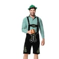 thumbnail image 4 of CHUMUD Men 3 Piece Sets Cotton Lederhosen Oktoberfest Outfit Costume for Halloween Beer Festival Parties, 4 of 9