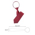 thumbnail image 2 of INSPIRE CHIC Men's Tie Zipper Adjustable Neck Tie for Casual Formal Wine Red -1, 2 of 4