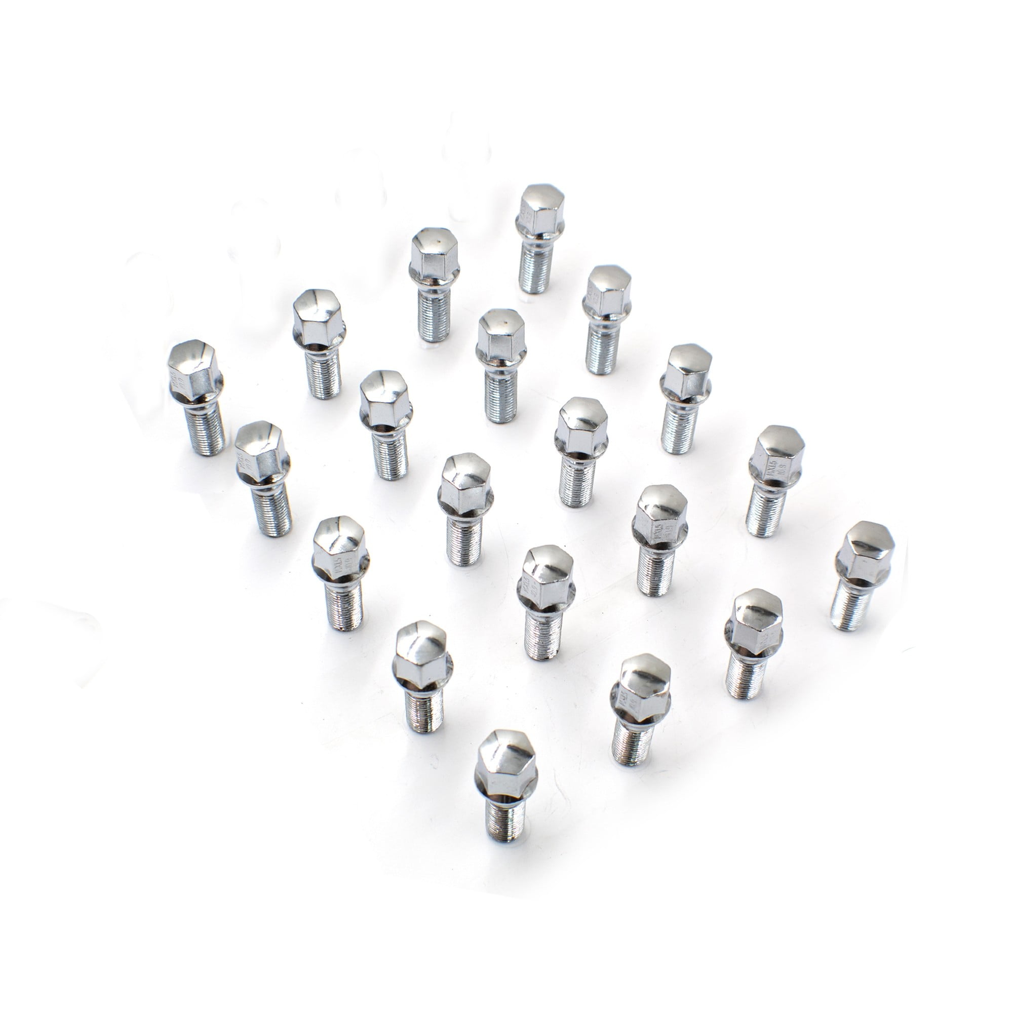 Shallow Head Hex 17mm 20 Bolts for Bolt On Wheel Adapters M14x1.5 19mm thread