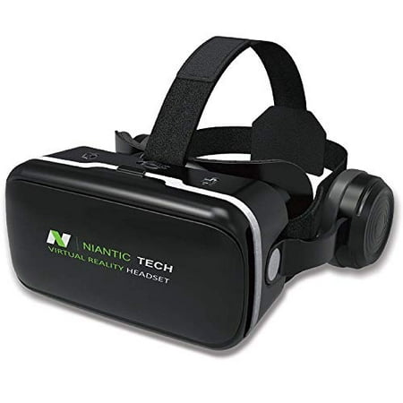 VR Headset for iPhone and Android Phone | VR Goggles | Virtual Reality Headset with Headphones | Niantic Tech